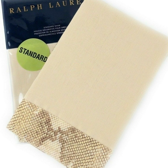 NWT Ralph Lauren Great Sands sellek 2 standard pillow shams linen blend - Picture 1 of 5